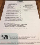 Menu Bella Donna en Ville - Pasta et secondi piatti