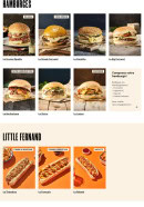 Menu Big Fernand - Les hamburgers et little fernand