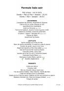 Menu Iséo - Les formules du soir