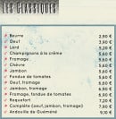 Menu La Bigoudène - Les  galettes  classiques