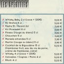 Menu La Bigoudène - Les apéritifs 