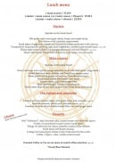Menu La Boussole - Lunch menu 2