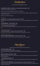 Menu La Storia - Les plats suite