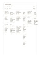 Carte et menu de La Villa Blanche à La Rochelle — Menu Bistro du midi