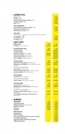 Carte et menu de Le Café des Sports à La Rochelle — Les apéritifs, vins et bières
