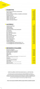 Carte et menu de Le Café des Sports à La Rochelle — Les digestifs, alcools et boissons chaudes