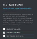 Carte et menu de Le Tout du Cru à La Rochelle — Les fruits de mer