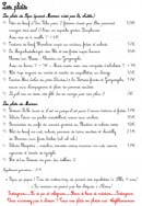 Menu Les Fils à Maman - Les plats