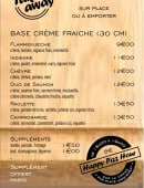 Menu Maison Marin - Pizzas base crème fraîche 