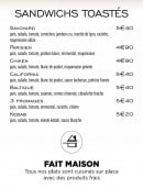 Menu Maison Marin - Sandwiches