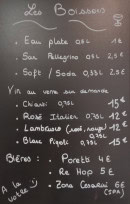 Menu Pizza e Basta - Les boissons, vins au verre et bières