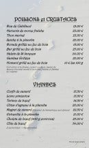 Carte et menu de La Cazuela à Saint Georges de Didonne — Poissons, crustacés et viandes