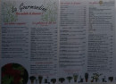 Menu La Gourmandine - Les salades, galettes, crêpes et glaces