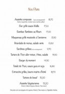 Carte et menu de Port Lauzières à Nieul sur Mer — Plats