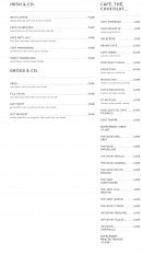 Menu Le Floor - Les cafés 