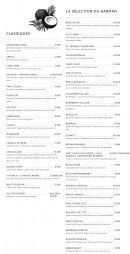 Menu Le Floor - La sélection du Barman 