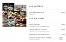 Menu Le Floor - Les huitres et les ardoises 