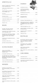 Menu Le Floor - Les apéritifs, les cognacs ...
