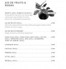 Menu Le Floor - Les jus de fruits 