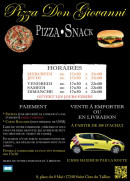 Menu Pizza Don Giovanni - Carte et menu Pizza Don Giovanni
Saint Ciers du Taillon