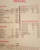 Menu L'Authentique - Boissons