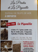 Carte et menu de Les Pirates et la Pigouille à Saint Trojan les Bains — Les plateaux de fruit de mer