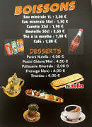 Carte et menu de Salam en ré à Saint Martin de Re — Les boissons et desserts