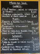 Menu Le bistrot du coin - Exemple de menu