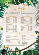 Menu Les Antilles - Les boissons, bières et cocktails de l' après midi
