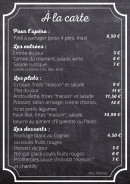 Menu Les Petits Plats d'Amélie - Carte sur place