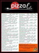 Menu Pizza Lulu - Les pizzas