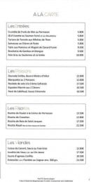 Carte et menu de Le Rochebonne à Angoulins — Entrées, poissons, risotto,...