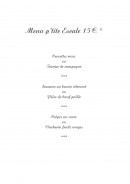 Carte et menu de L'escale De Lupin à Saint Nazaire sur Charente — Menu p'tite escale
