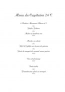 Carte et menu de L'escale De Lupin à Saint Nazaire sur Charente — Menu du capitaine