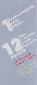 Menu L'ilot pizza - Les informations supplémentaires