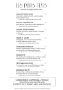 Menu Papilles & Bouchons - Les plats