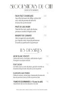 Menu Papilles & Bouchons - Les suggestions et desserts