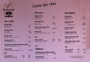 Menu Auberge du Vieux Domaine - vins