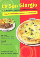 Carte et menu Le san giorgio Saint Georges sur Moulon
