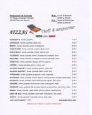Menu Hotel Restaurant de la Poste - Les pizzas