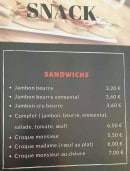 Carte et menu de Brasserie de la Poste à La Guerche sur l'Aubois — les sandwichs