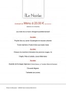 Menu Le noirlac - Exemple de menu 20 €