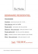 Menu Le noirlac - Le tarif séminaire