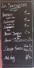 Menu La Terrasse - Les sandwichs