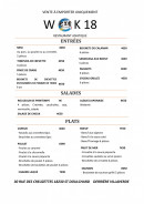 Menu Wok 18 - Les entrées, salades, ...