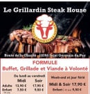 Carte et menu de Le Grillardin Steak House à Saint Germain du Puy — Formules