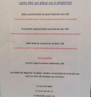 Carte et menu de La Maree Mehunoise à Mehun sur Yevre — La carte