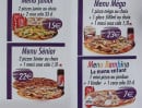 Menu Pat a Pizza - Les menus