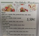 Menu Pat a Pizza - Les salades fraîcheurs