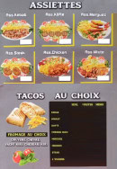 Carte et menu de Délice Döner à Avord — Les assiettes et tacos